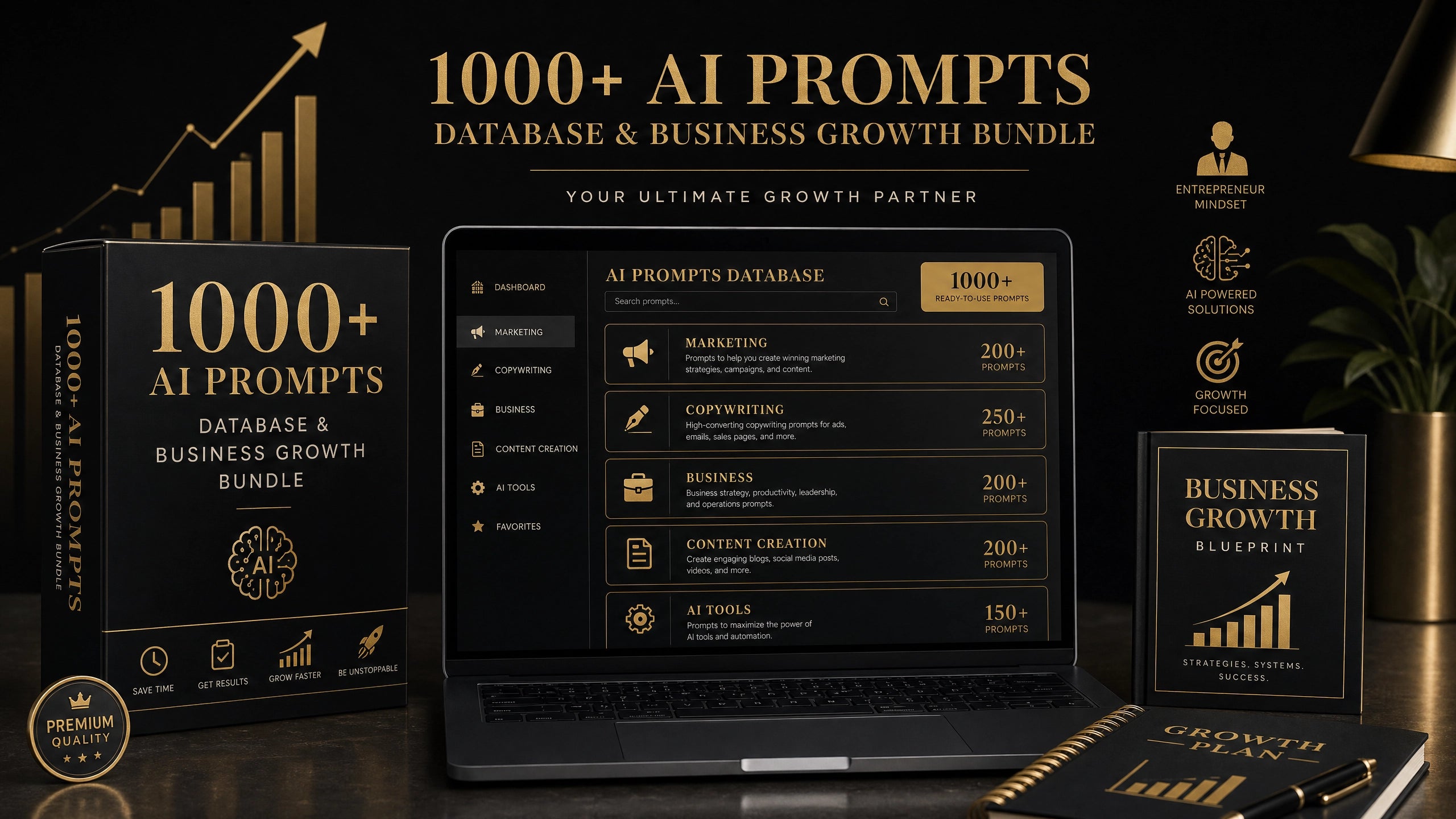 1000+ AI Prompts Database & Business Growth Bundle
